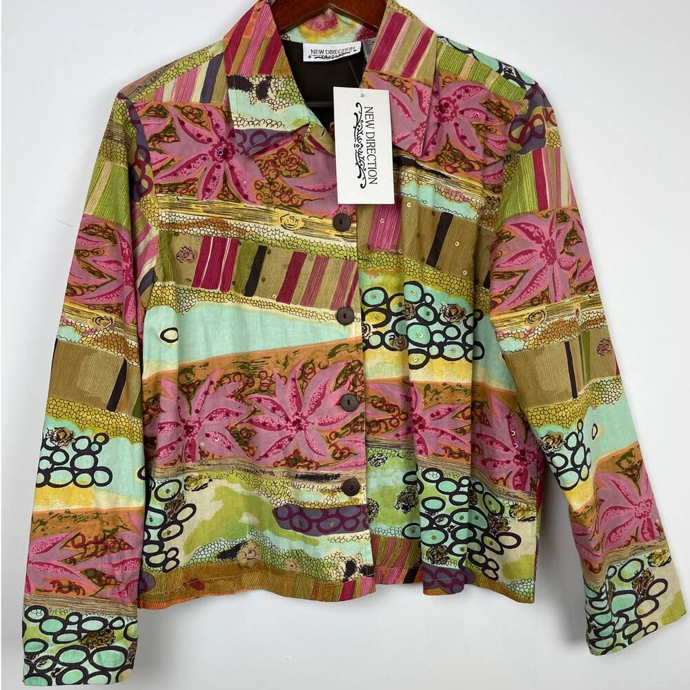 New Directions Boho Chic Jacket Womens Medium NWT